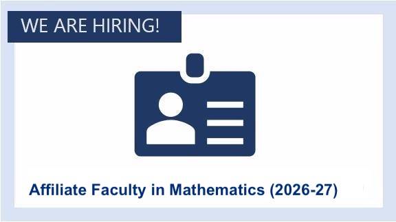 Math Department hiring an affiliate faculty member